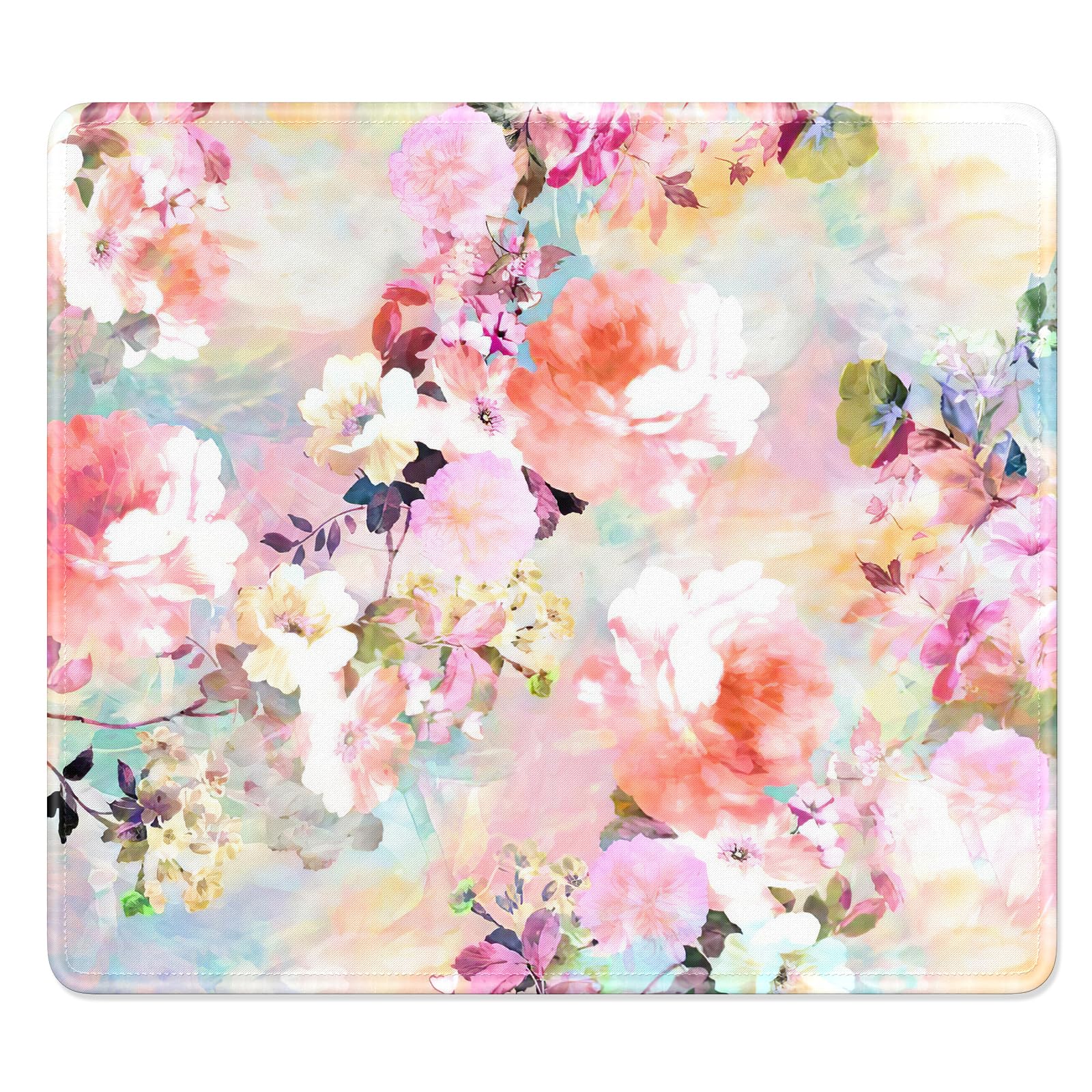 Niniubye Mouse Pad, Minimalism Marble Style Computer Pad, Anti-Slip Rubber Mouse Mat with Stitched Edges for Gaming, Office, Laptop, PC, Women, 9" x 8