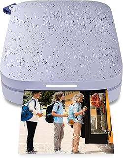 HP Sprocket Portable 2x3" Instant Photo Printer (Lilac) Print Pictures on Zink Sticky-Backed Paper from your iOS & Android Device.