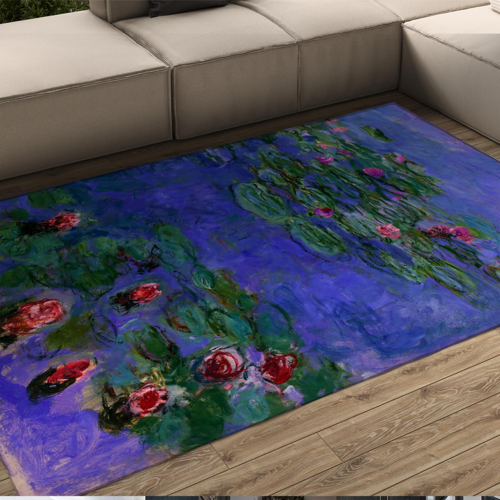 Tapis Claude Monet Style pour Décoration Chambre Cosy