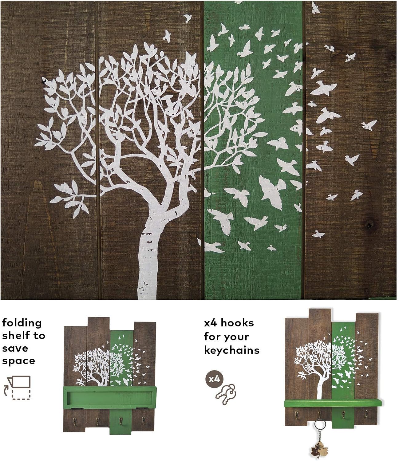 Bеѕt Dеаl Chеар 🛒 Coffee Mug Holder Wall Mounted - and Keychain, Aesthetic Farmhouse Kitchen Decor Storage Living Room Floating Shelf Organizer Rustic Key Holder Office Rack Shelves Wooden Decorative Hooks Hanging Hats, Green, brown Uр Tо 40% оƒƒ Coffee Mug Holder Wall Mounted - and Keychain, Aesthetic Farmhouse Kitchen Decor Storage Living Room Floating Shelf Organizer Rustic Key Holder Office Rack Shelves Wooden Decorative Hooks Hanging Hats, Green, brown