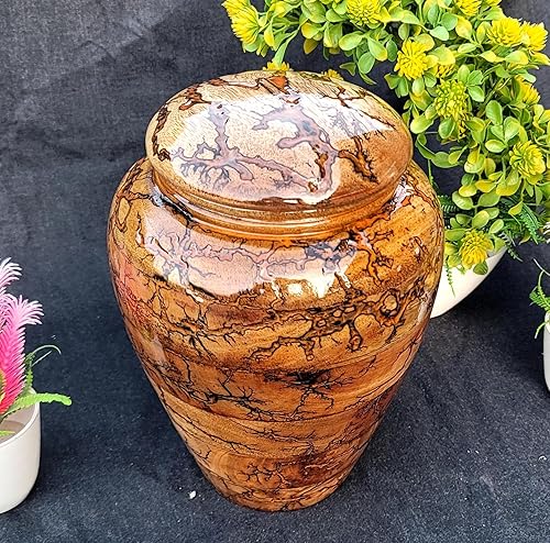 Miniatura 3 de Urna de figura de Lichtenberg hecha a mano para cenizas humanas, urna de cremación de mangowood y resina, urna funeraria grande para adultos, urna