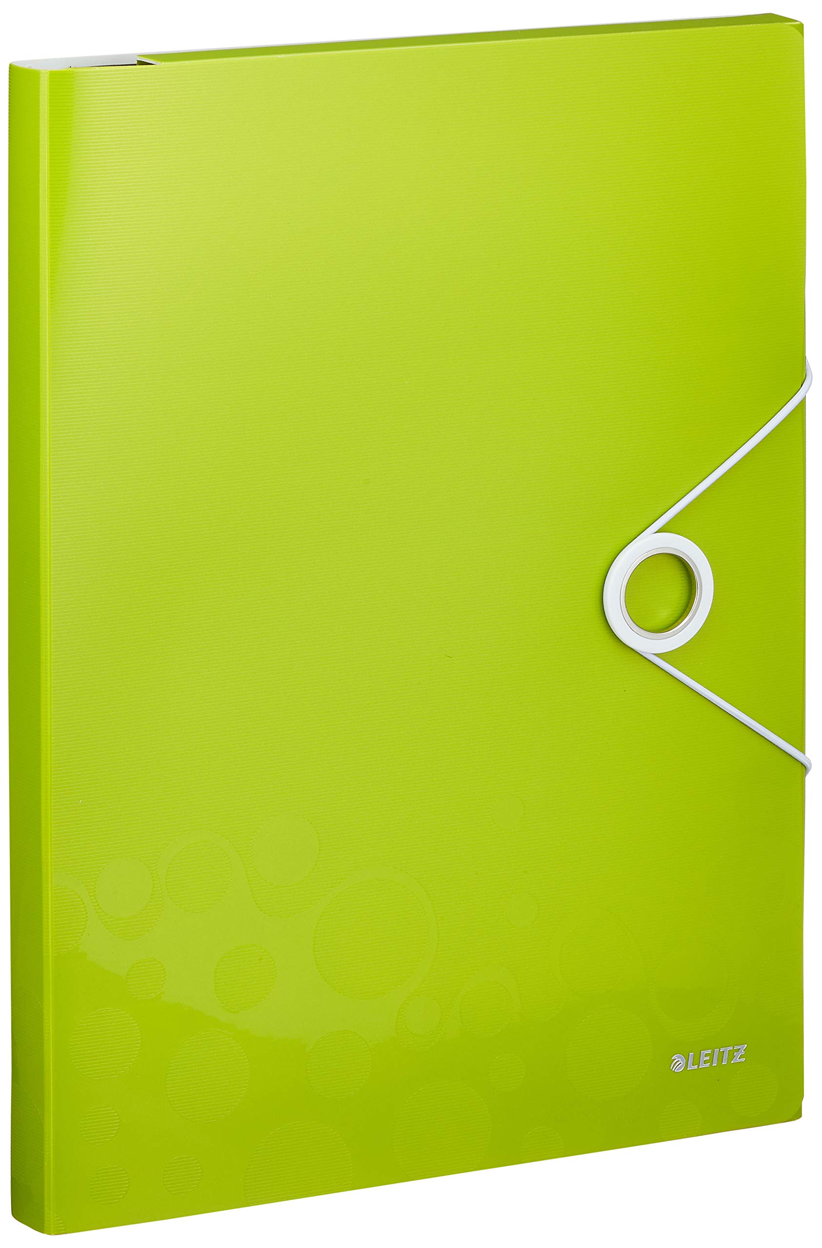 Leitz Organiser File, Elastic Band Fastener, Metallic Green, WOW Range, 46360064