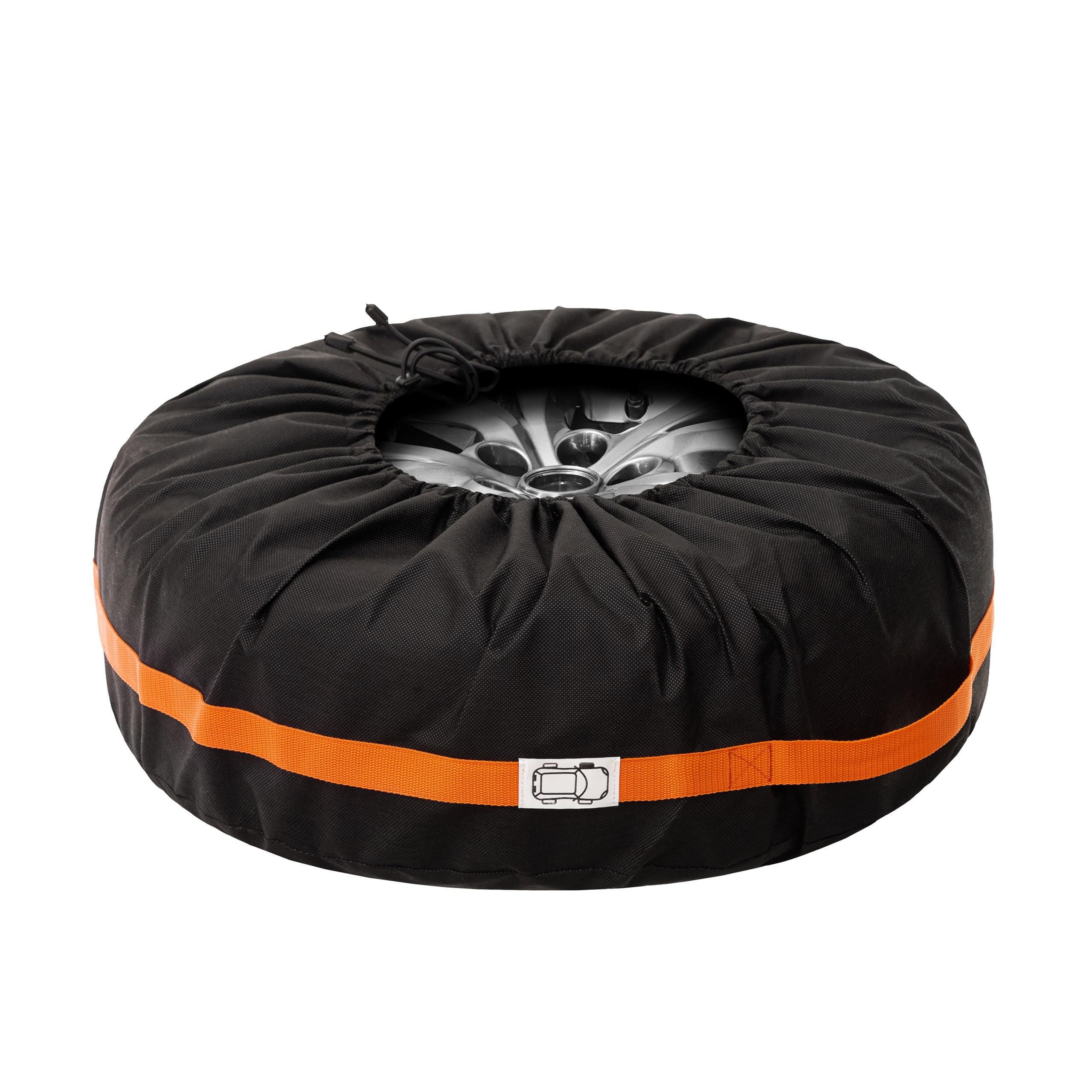 PillowPrim Set Reifentüten Reifentaschen 75x75cm 4 TLG. bis 20 Zoll - Wasserdicht Staubdicht Saisonale Reifenhülle - für sauberen Transport und sichere Aufbewahrung - Schwarz