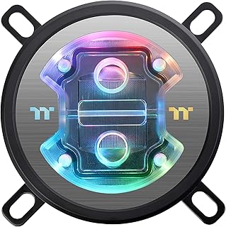 Thermaltake Pacific W7 Plus 16.8 Million RBG Color Software Enabled (TT RGB Plus/Alexa/Razer Chroma) AMD/Intel (LGA 1200) Built-in Temp Sensor CPU Water Block CL-W279-CU00SW-A