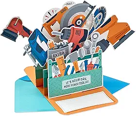 Hallmark Cartão pop-up divertido para o dia dos pais (ferramentas elétricas)