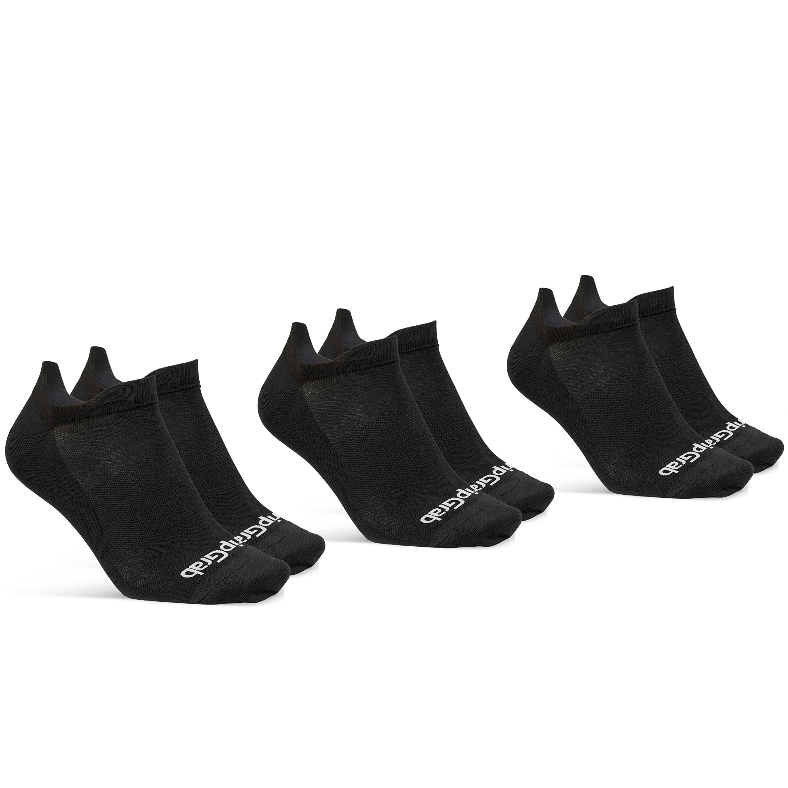 GripGrab Classic No-Show 1 and 3 Pack Invisible Cycling Socks Short Low Sneaker Trainer Summer Liner Bike Spinning Sock