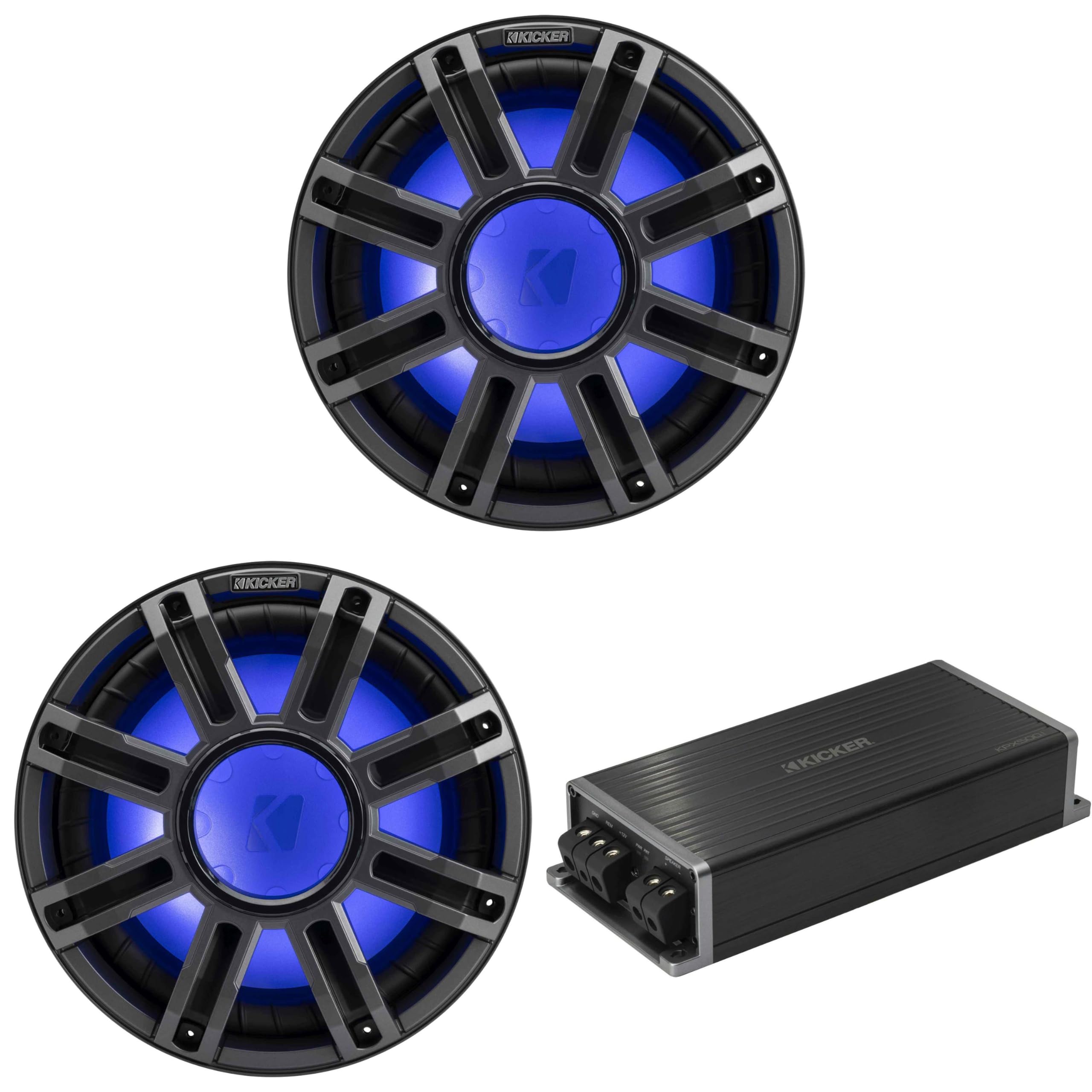 Kicker Marine KPX500.1 Powersports Amp & (2) 12