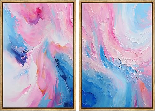 Miniatura 83 de SIGNLEADER Lienzo enmarcado para pared, juego de arte geométrico de mediados de siglo, formas de tocadiscos de música, ilustraciones abstractas,