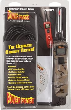 POWER PROBE III w/ Case & Acc - Camo PP319CAMO [Car Automotive Diagnostic Test Tool, Digital Volt Meter, AC/DC Current Resistance, Circuit Tester]