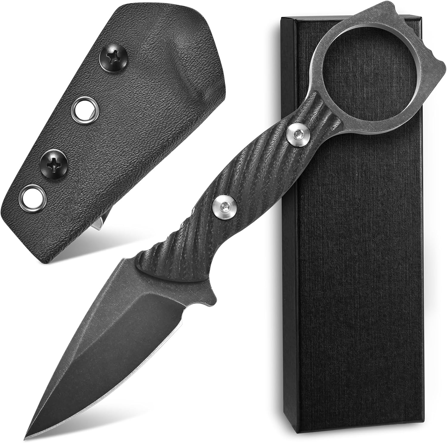 C1399 6.5″ Small Fastened Blade Knife,D2 Blade G10 Deal with Full Tang EDC Software Knife with Pocket Clip for Outside,Survival,Climbing,Tenting