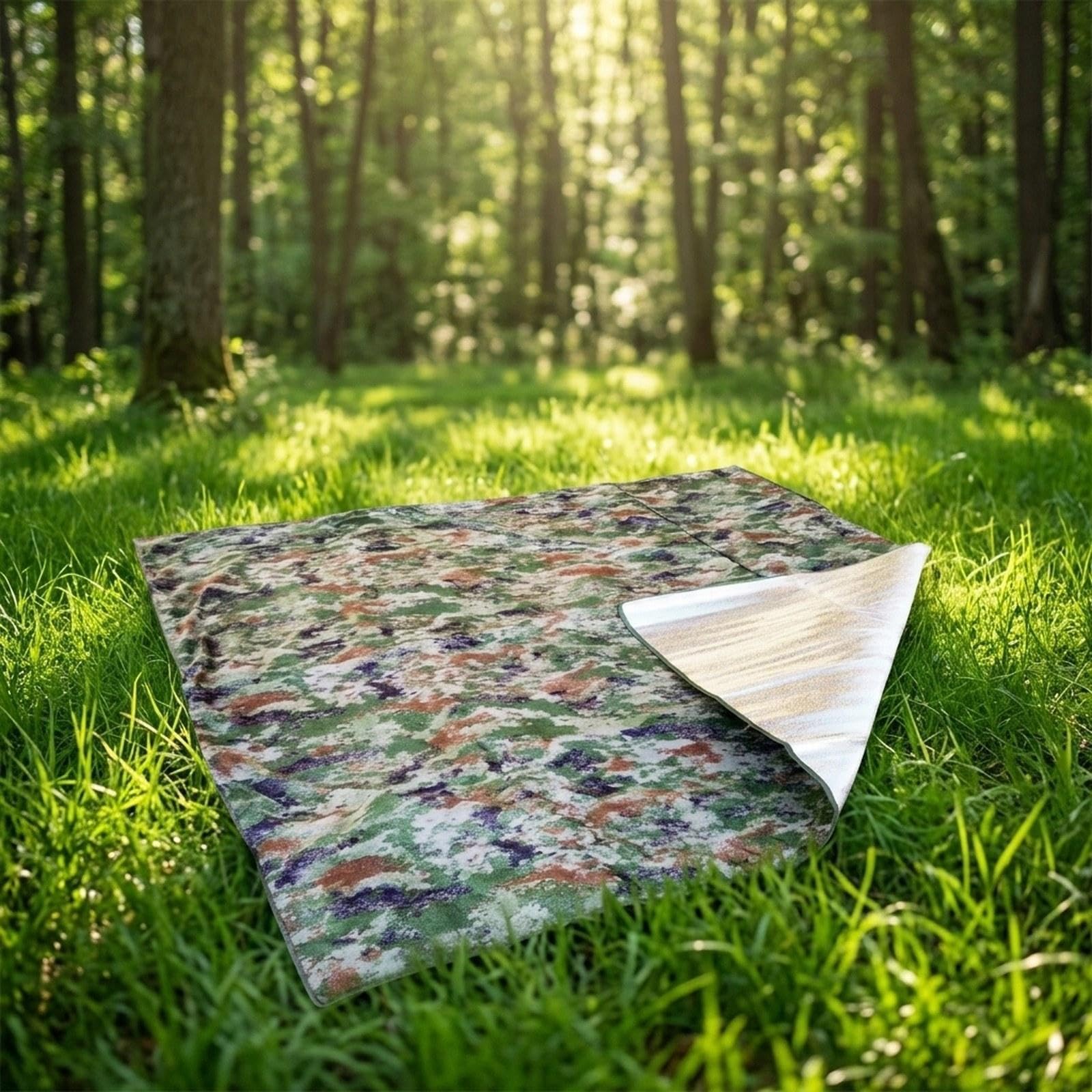 Coperta di Emergenza per Uso Esterno, Coperta Da Picnic, Tappetino Da Campeggio, per Pescatori, Festival, 2x2m