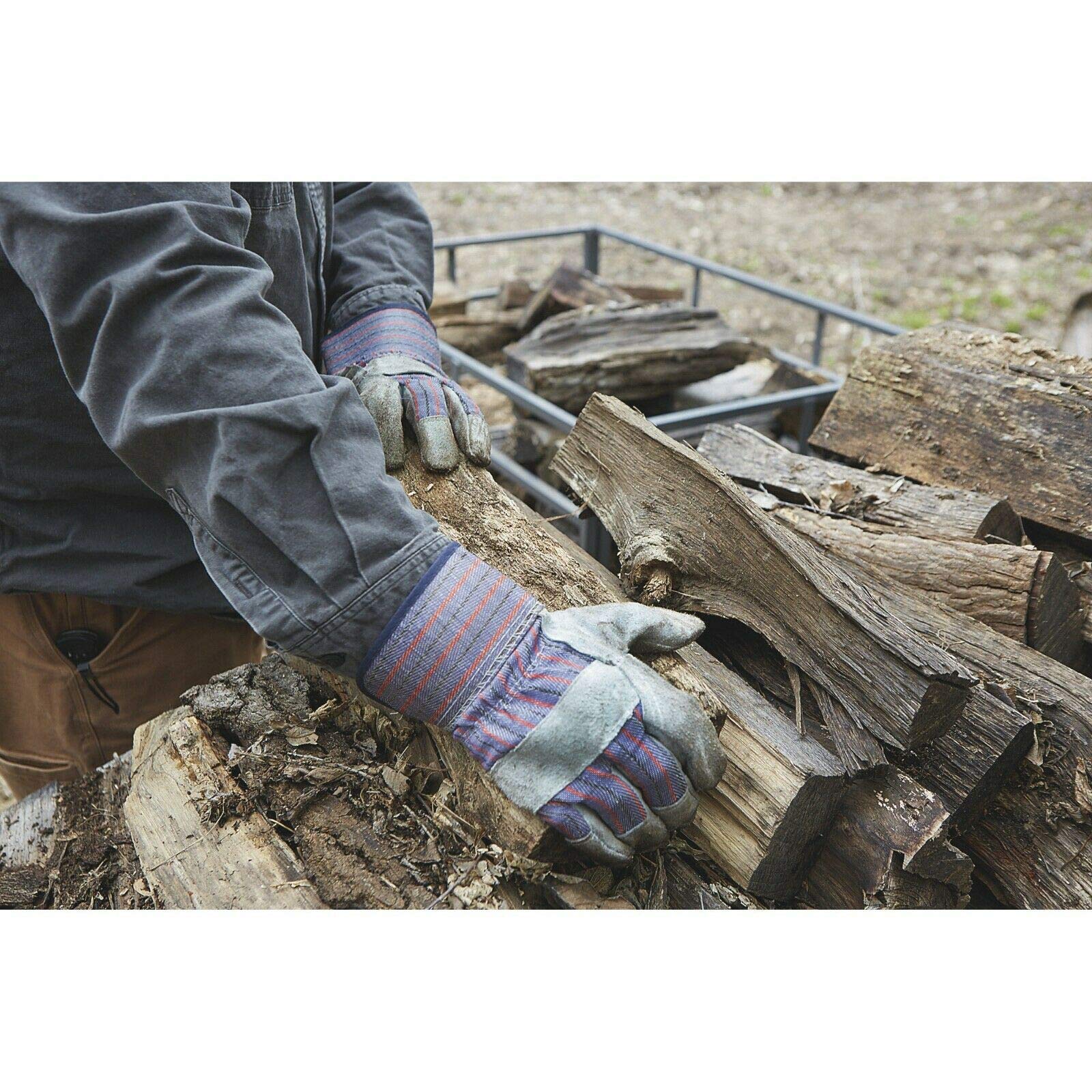 ATERET Guantes de trabajo AG60 con puño de seguridad y pulgar de ala I 12 pares de guantes para uso ideal para Lanscaping y jardinería (12 unidades)