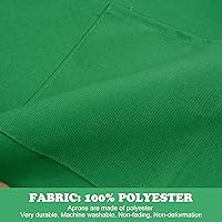 Vista 5 de SUNLAND Juego de delantal y gorro para niños, delantal de chef para niños para cocinar, hornear y pintar Verde