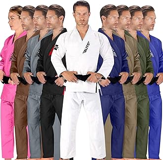 Elite Sports BJJ GI for men IBJJF kimono BJJ Jiujitsu GIs W/Preshrunk Fabric & Free Belt (See Special Sizing Guide)