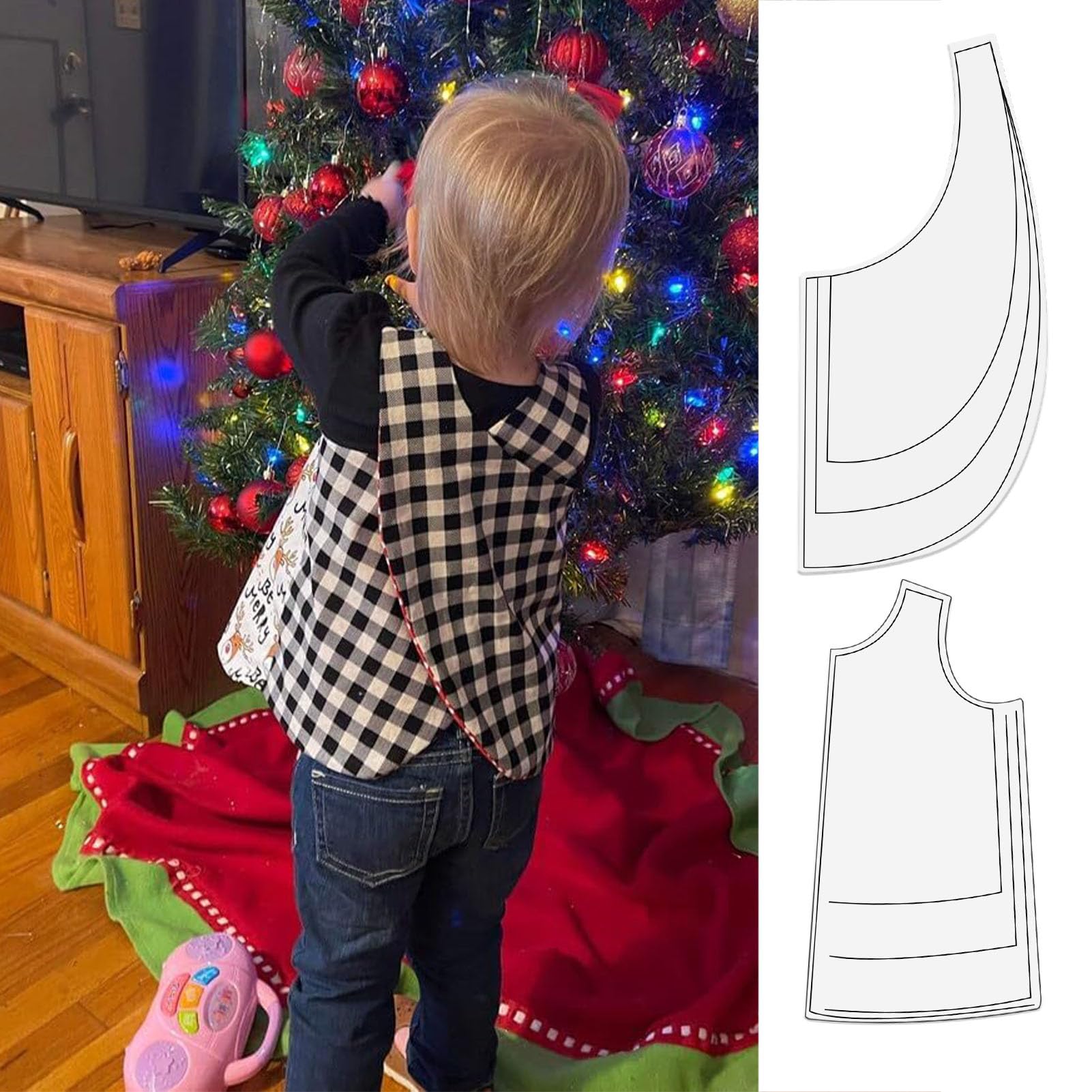 Plantilla De Patrón De Chaleco, Suministros Reversibles Para Hacer Ropa De Muñecas, Patrones De Plantillas Duraderos, Ropa Para Muñecas, Suministros Para Hacer Ropa De Niños Pareks