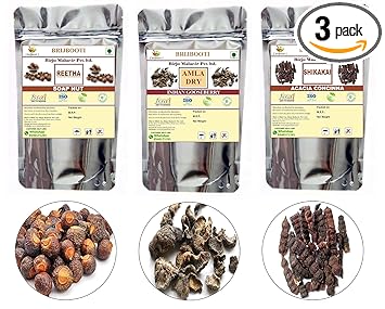 Birju Mahavir Combo Pack Reetha - Amla - Shikakai for Hairs 600 Gr