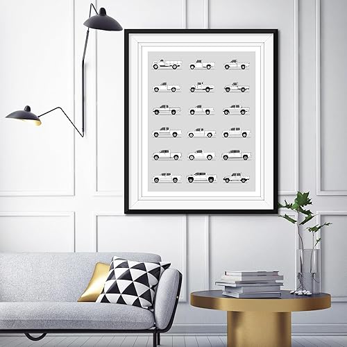 Vista 84 de Handmade Poster compatible with Toyota Supra Generations Print (Wall Art Handmade the Supra Mk I, Mk II, Mk III, Mk IV, Mk V)