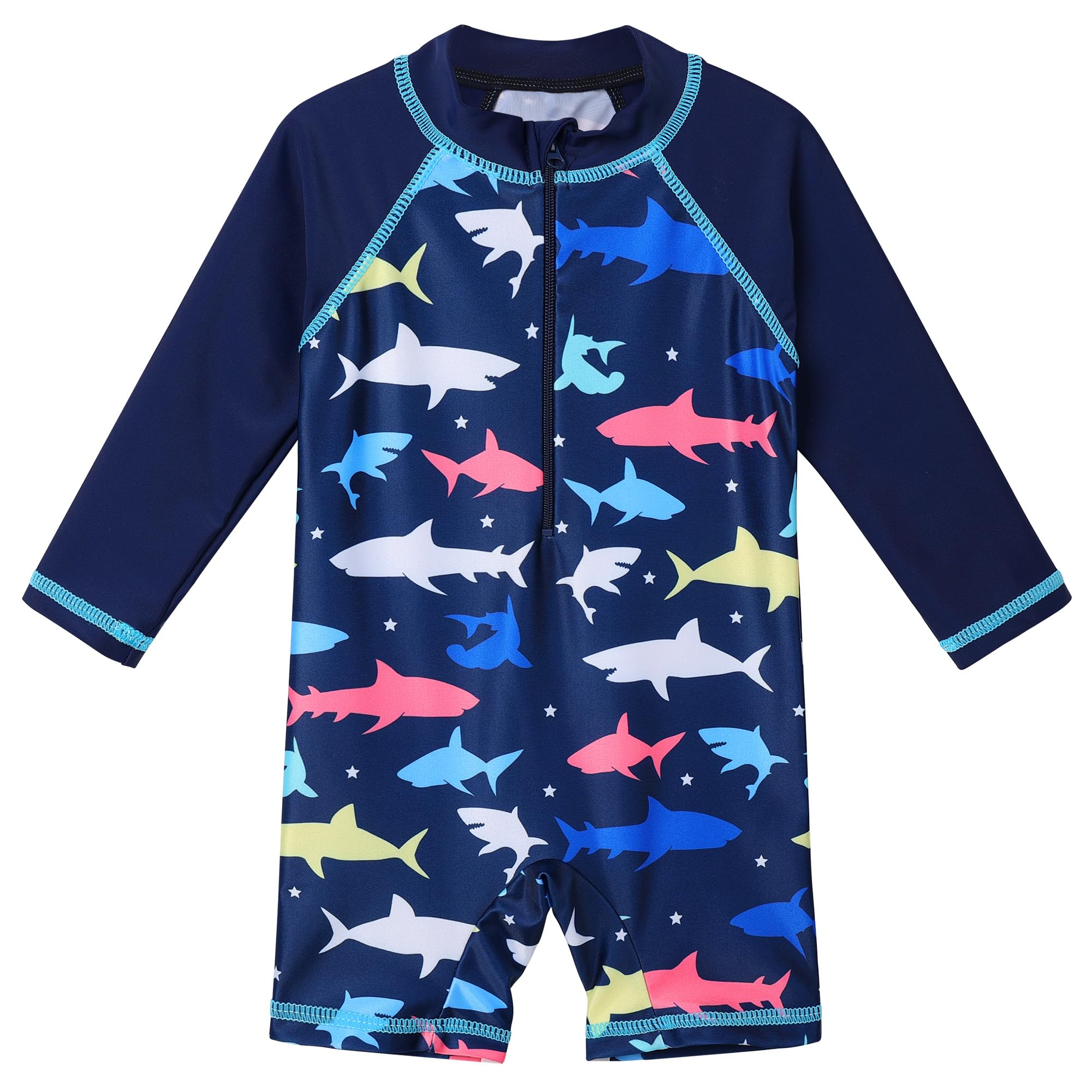 HUAANIUE Toddler Boy Swimsuit Rashguard One-Piece Swimwear 0-6 Years