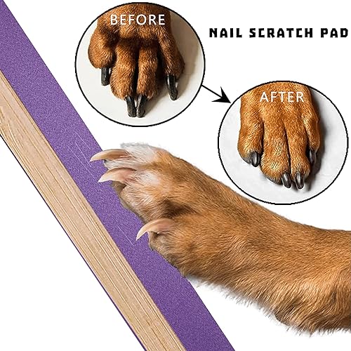 Miniatura 3 de Tabla para rascar uñas de perro, lima de doble cara para patas de perros, almohadilla de arena de dos caras, 15.7 x 8.8 pulgadas, divertido cuidado