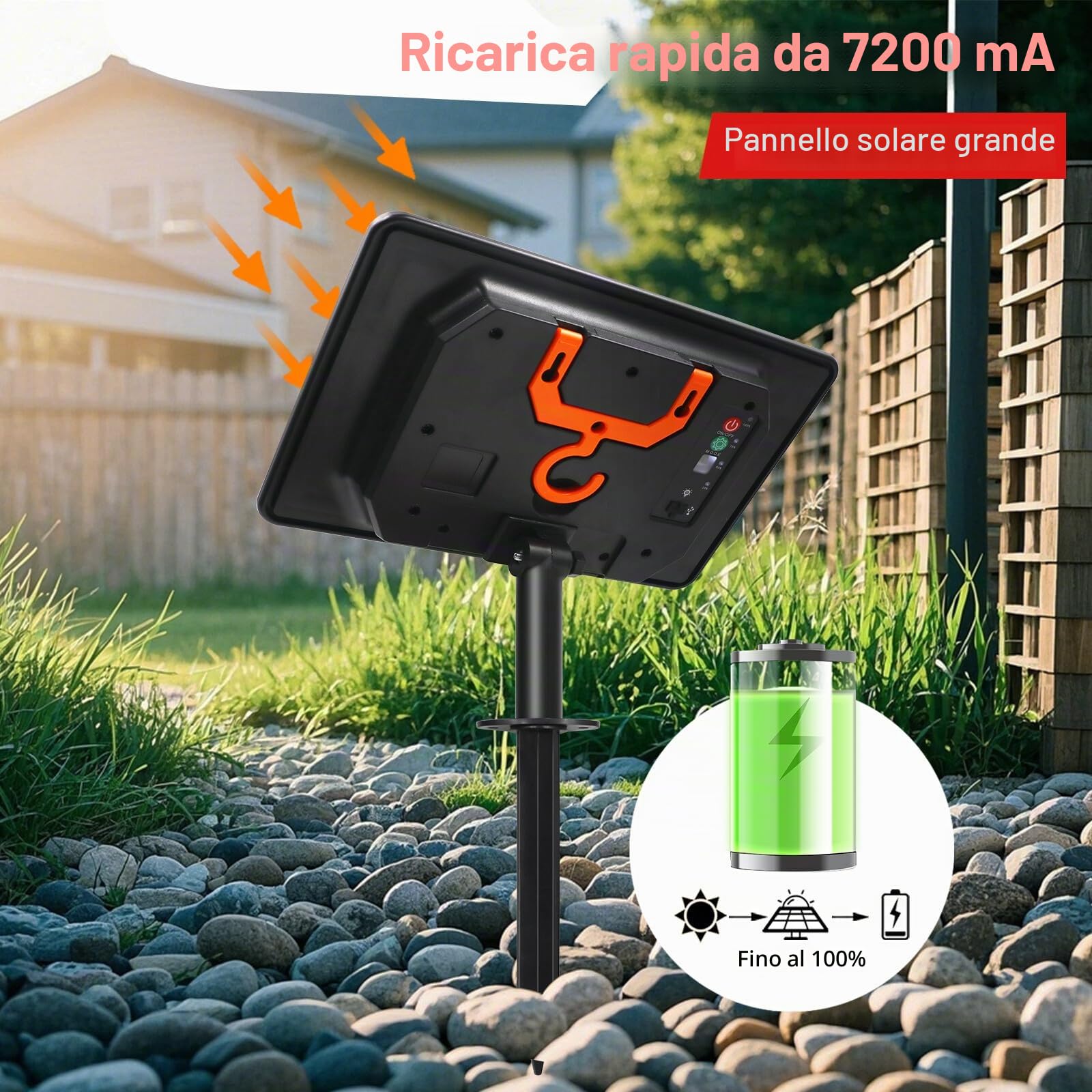 24V Striscia solare per esterni [9M, bianco naturale], IP68 impermeabile flessibile striscia neon COB LED per interni, 7200MAH, 8 modalità di illuminazione, illuminazione giardino/patio/balcone
