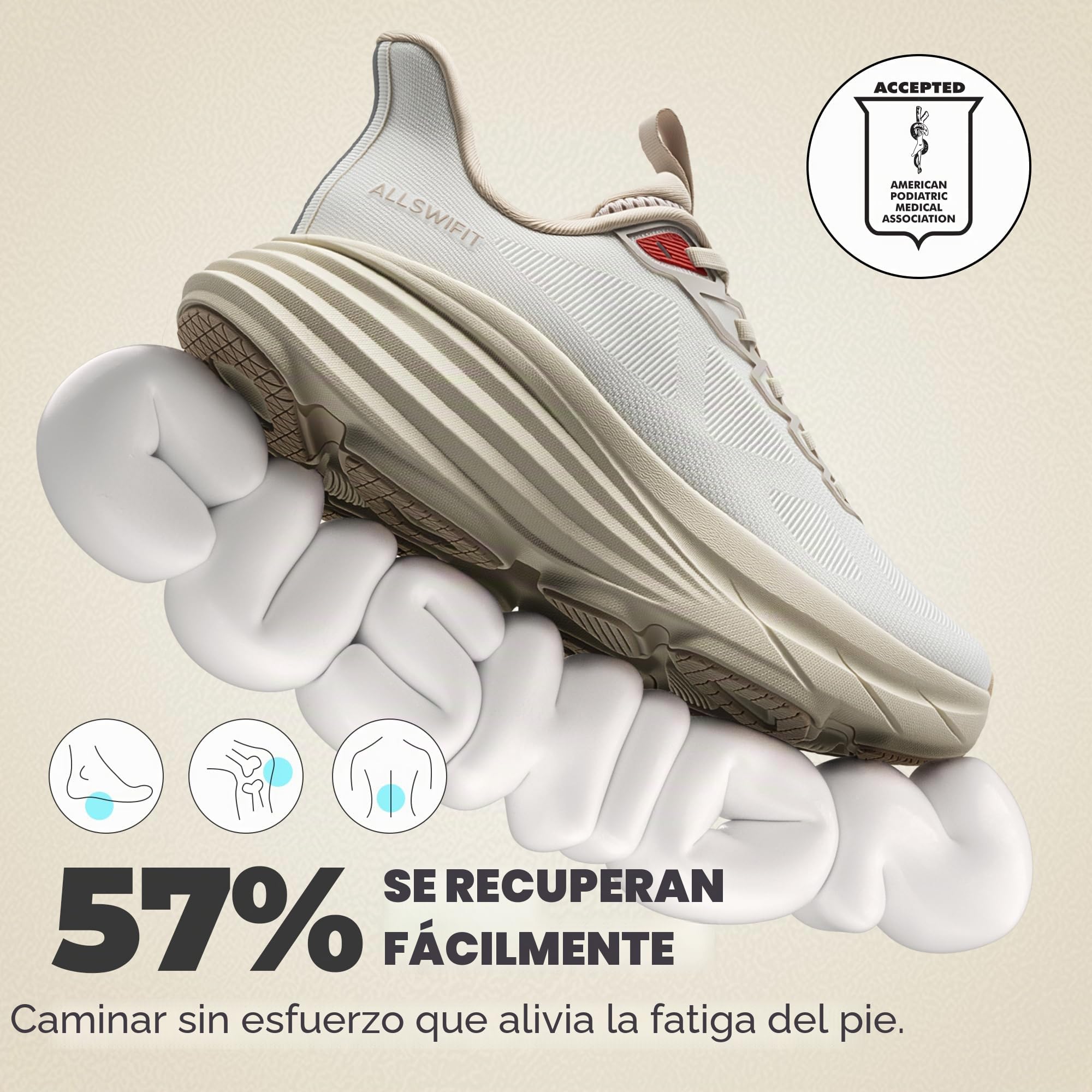 ALLSWIFIT Zapatillas Running Mujer Deportiva Caminar | Comodidad Todo el Día, Diseño Slip-On, Malla Transpirable, Soporte TPU Estable, Suela de Goma Antideslizante
