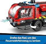 LEGO City Airport Fire Engine Truck Toy - Emergency Vehicle Model Kit w/ 4 Firefighter Minifigures - Birthday Gift Idea for 7+ Year Old Boys & Engineering Fans - 60499 - 4
