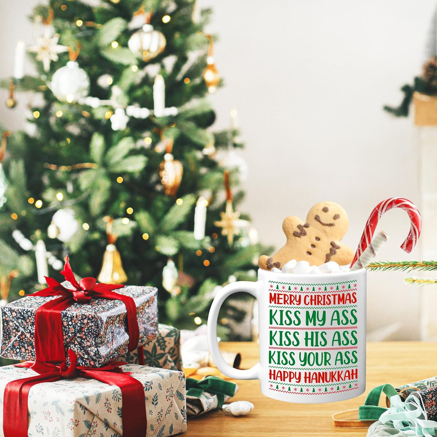 National Lampoons Christmas Vacation Merchandise Gifts, Funny Holiday Coffee Mug, 11oz Christmas Vacation Drinking Cup Holiday Party Decor Supplies, Novelty White Elephant Gifts Stocking Stuffer - Image 6