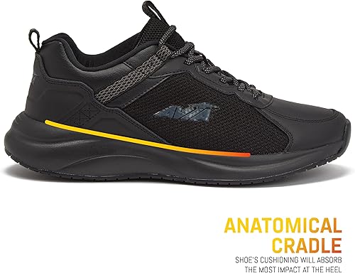 Miniatura 2 de Avia Canyon SR - Zapatos antideslizantes negros para hombre, resistentes al agua, para restaurante, trabajo y servicio de alimentos, color negro,