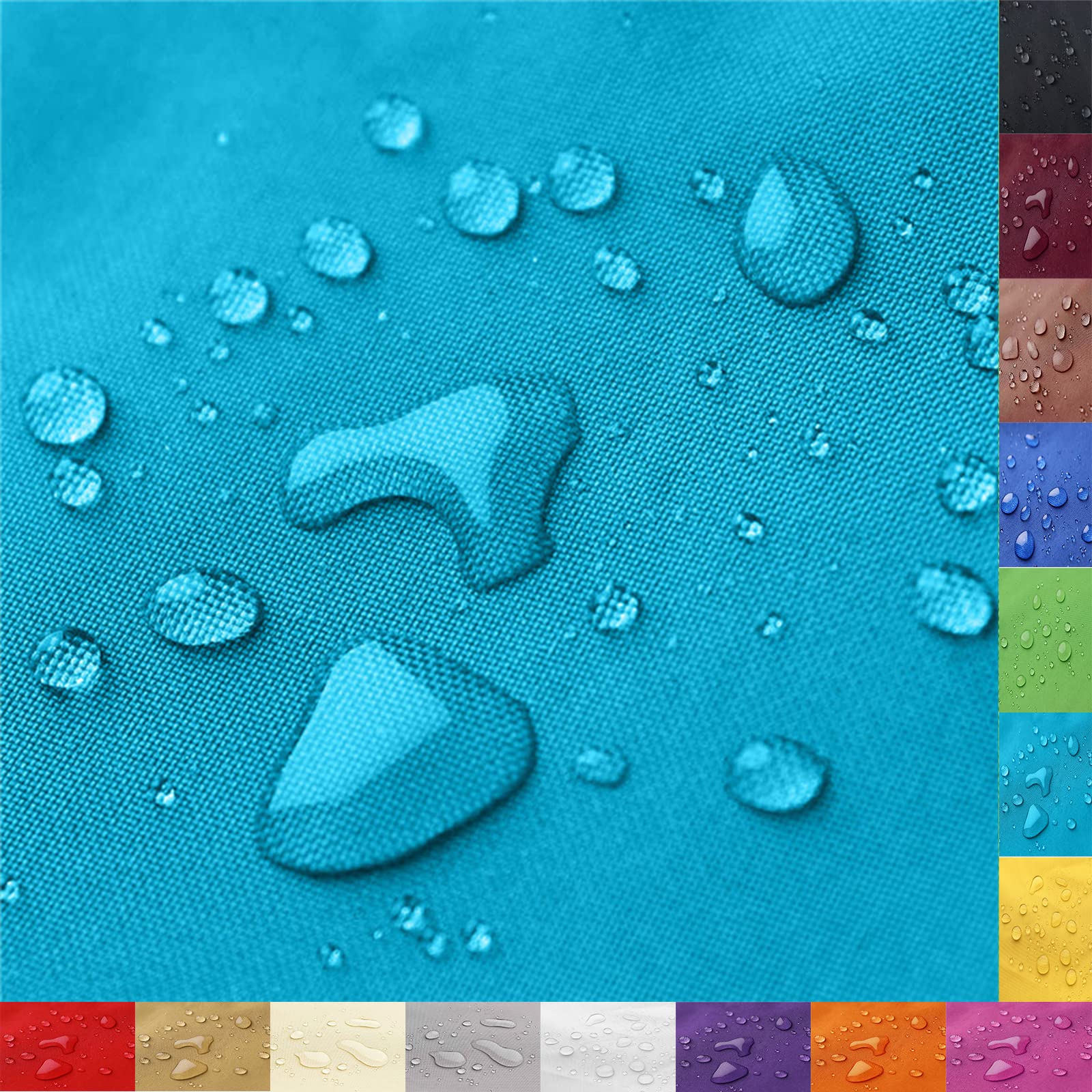 ZHhan Waterproof Polyester Fabric, 12,000 mm Water Column, 130 cm Wide, Quantity = Meter, Measured by The Meter, Waterproof, Tear-Resistant, Durable, Outdoor Fabric,（Blue，1.3m） — image 1