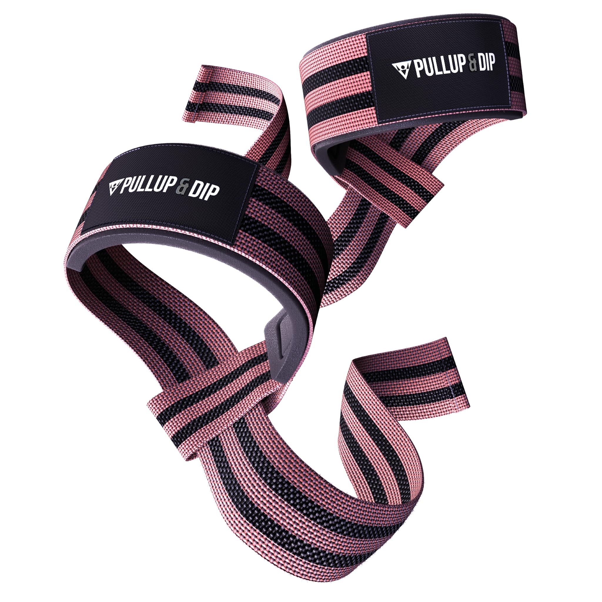 PULLUP & DIP Zughilfen fürs Krafttraining, gepolsterte Gewichtheber-Schlaufen, Handgelenk-Gurte, Zugschlaufen für Weightlifting, Bodybuilding, Latzug, Kreuzheben, Lifting Straps (1 Paar)