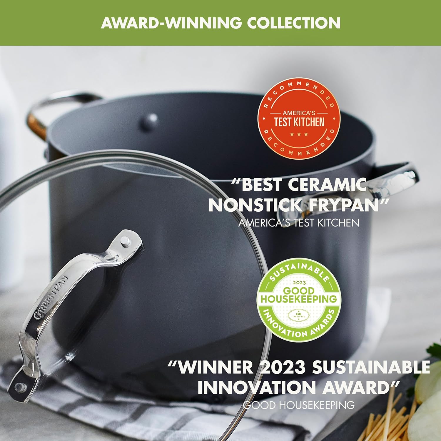 Healthy Ceramic Nonstick 8QT Stock Pot
