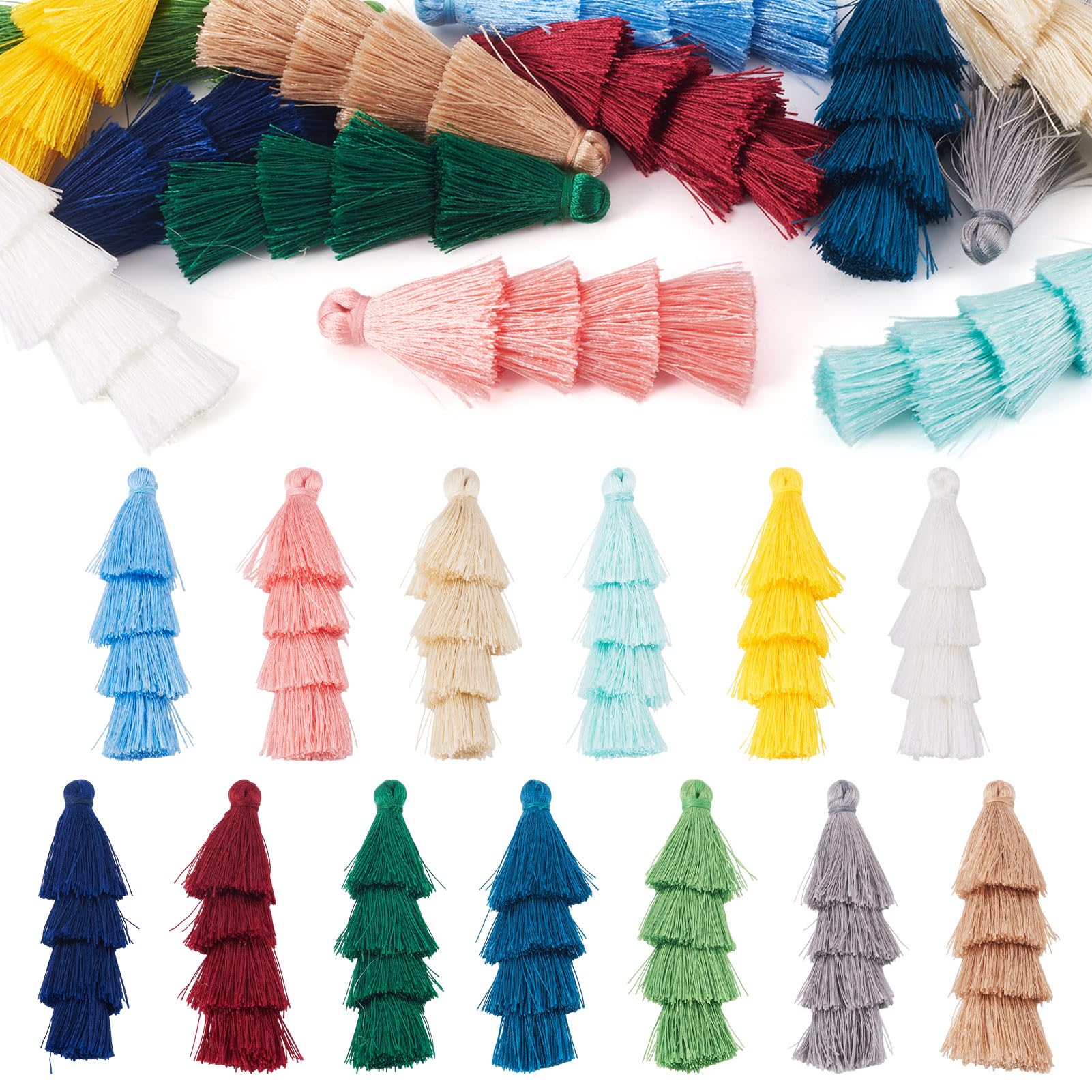 Pompons bohèmes de 13 couleurs pour loisirs créatifs et breloques de sac