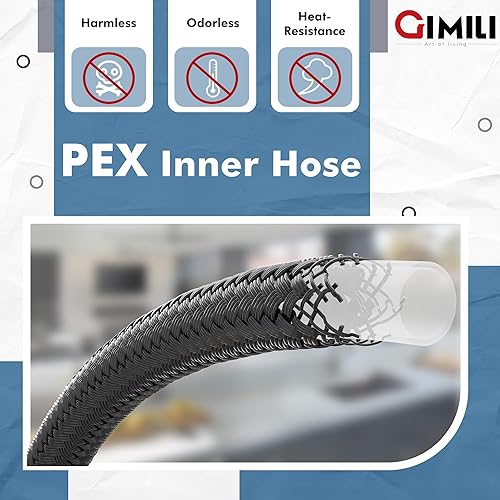 Miniatura 5 de GIMILI Grifo de cocina con rociador extraíble de arco alto de una sola manija de resorte grifo de fregadero de cocina de níquel cepillado moderno rv