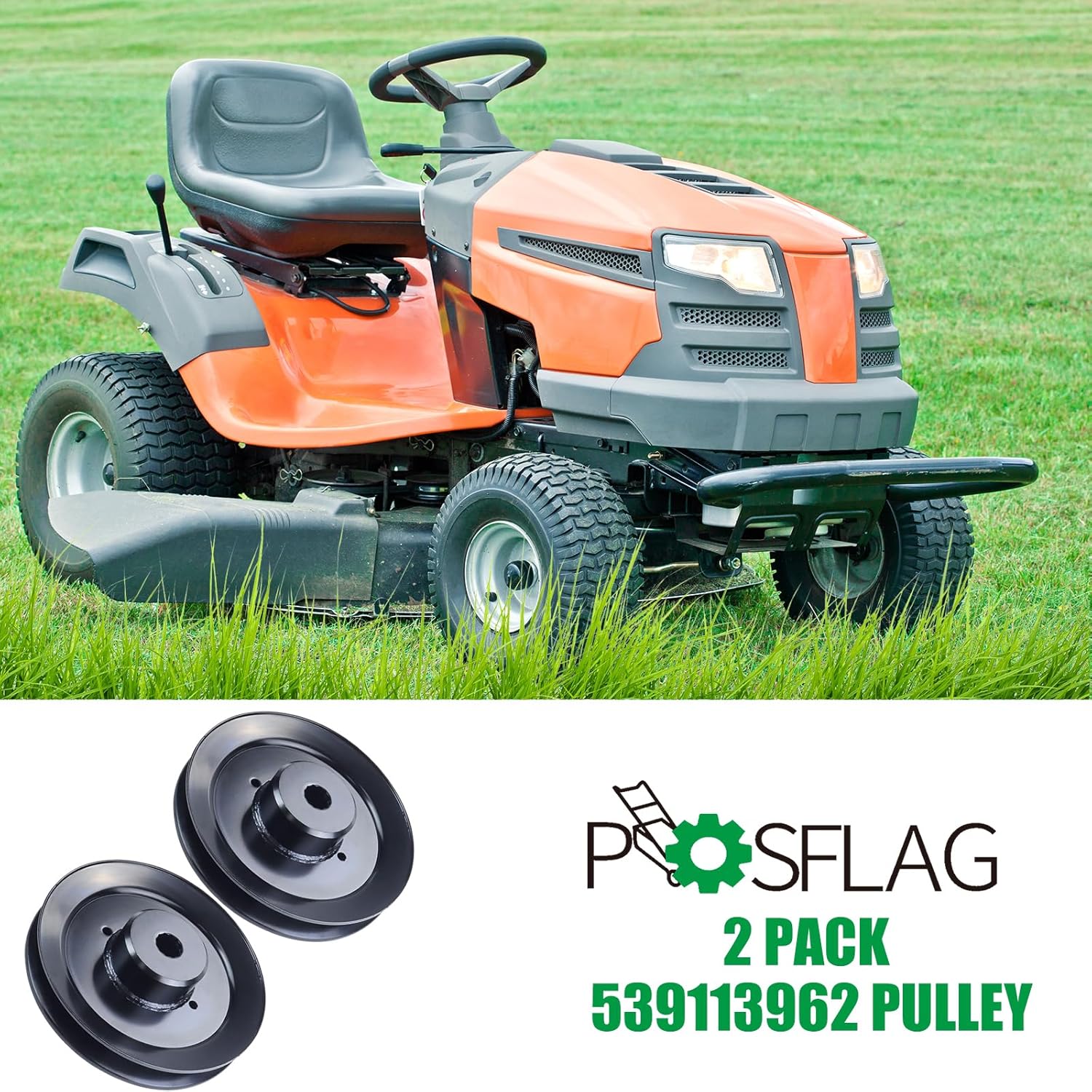 2 Pack 588586601 Idler Pulley Replaces Husqvarna 539113962 Pulley, Husqvarna 588586601 Deck Pulley for Husqvarna Z246, Z 246, Z246I, RZ5424, RZ4623, RZ46I, RZ4621, RZ4619, RZ4622 Lawn Tractors