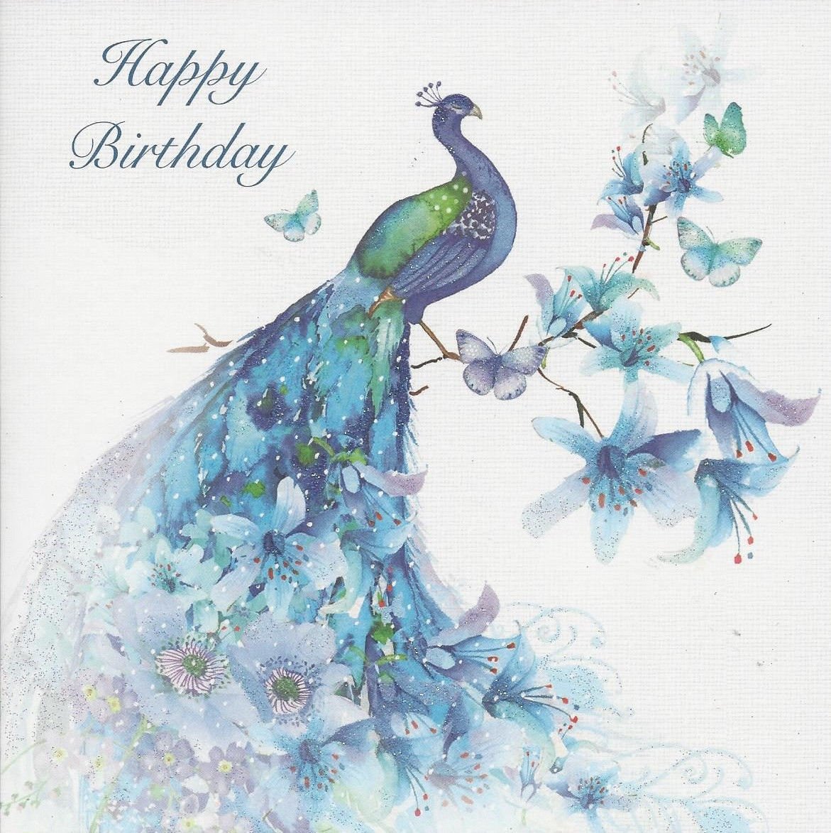 BIRTHDAY CARD PEACOCK BIRTHDAY CARD BY PIZAZZ NEW