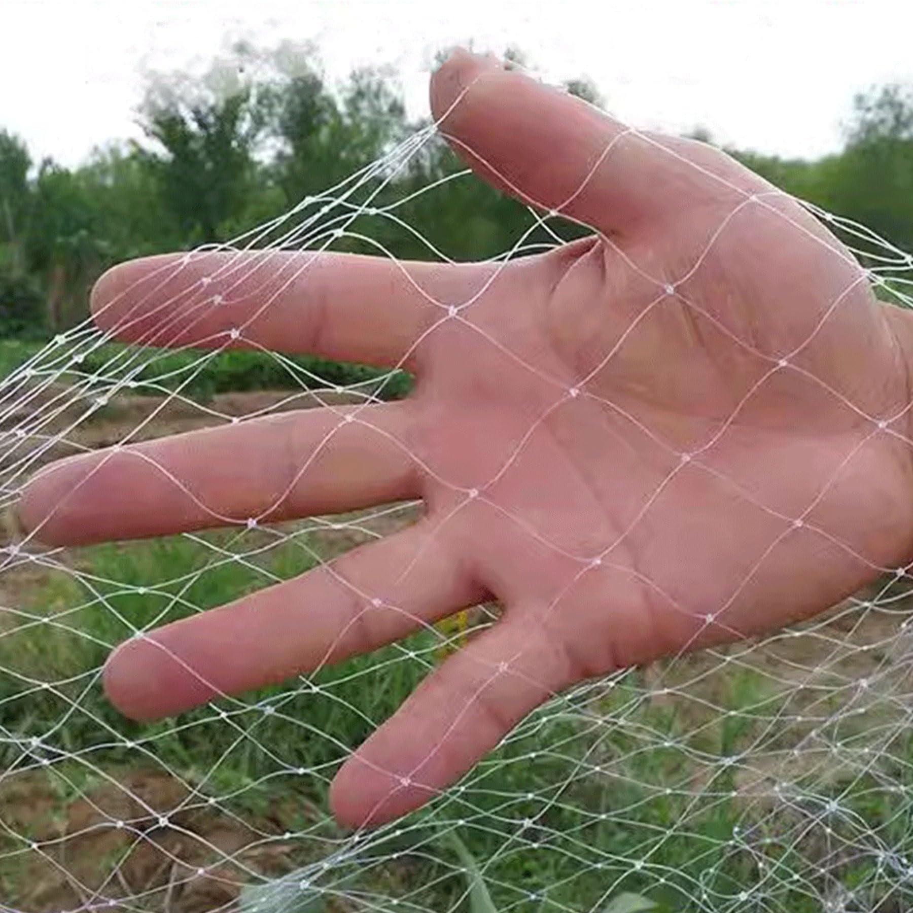 Rete per uccelli da giardino, rete anti-uccelli in nylon per stagno, protezione veterinaria, 7 m x 7 m, efficace deterrente per pioni, ideale per giardino, frutteto e colture