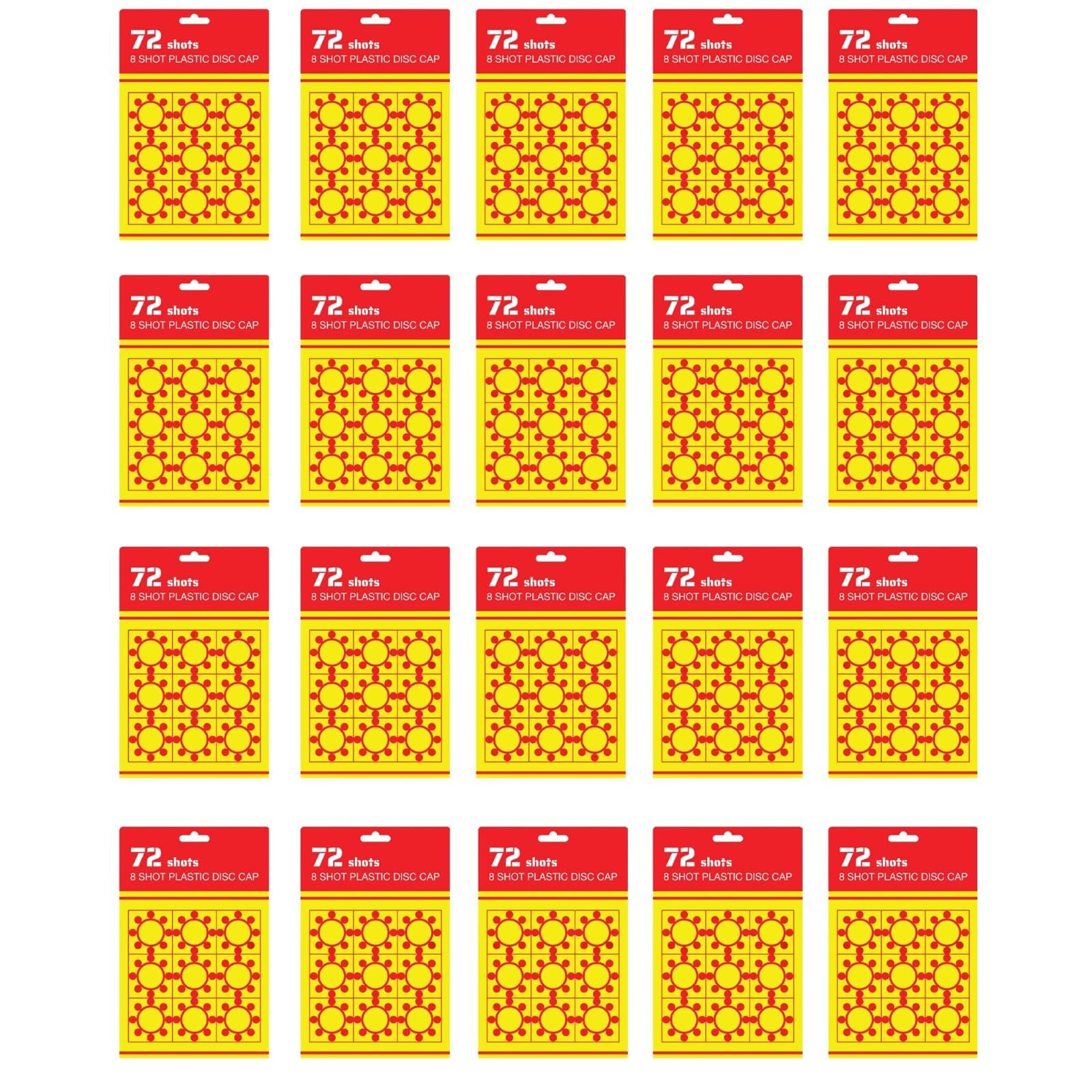 MSQUARE 8 Shots Plastic Disc Cap, Durable And Long Lasting Fun, Easy To Use, Improve Hand-Eye Coordination, Perfect For Role Play, Parties, And Collectors (20 Sheets)
