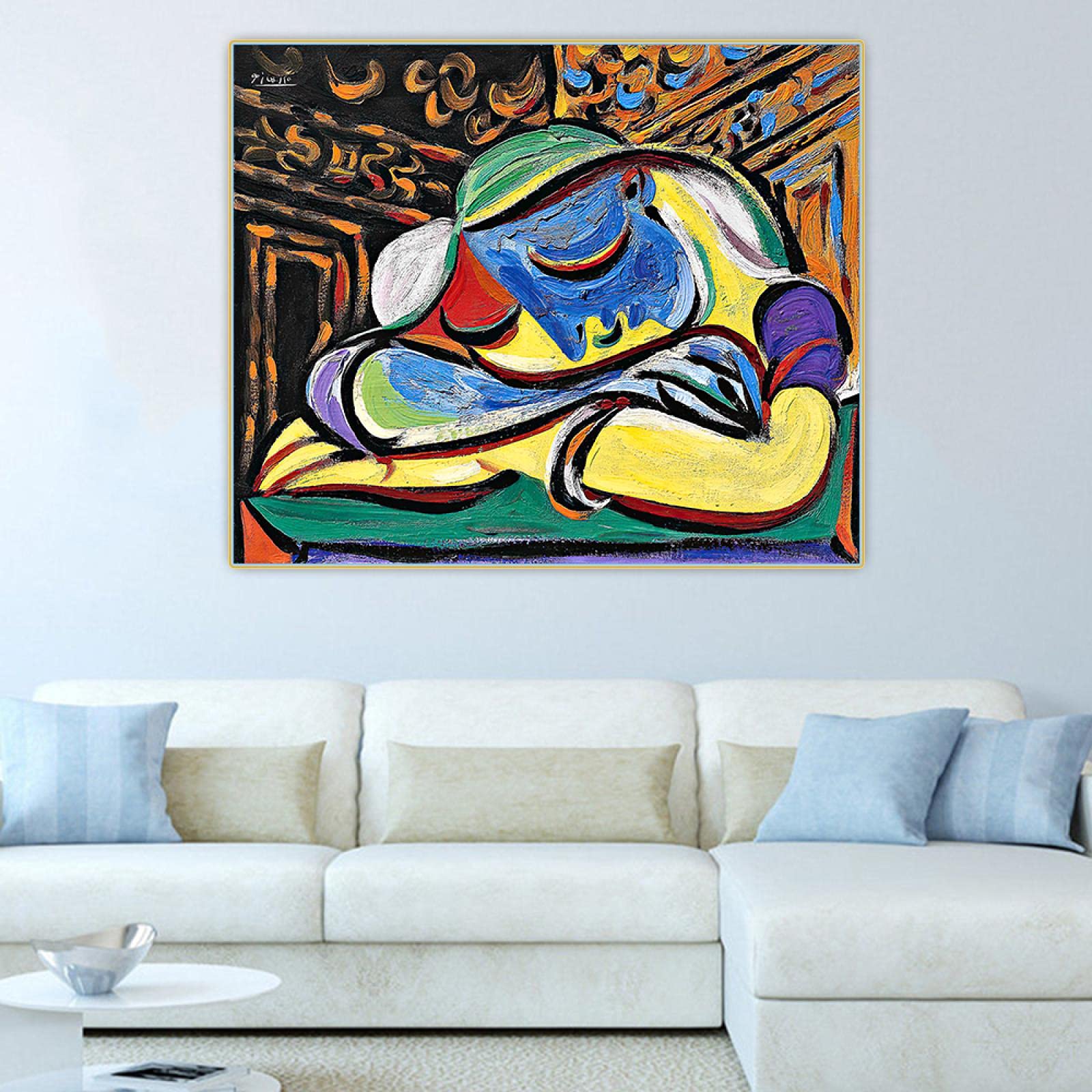 Impresiones en lienzo Pablo Picasso 《Niña durmiendo》Lienzo Pintura al óleo Obra de arte Póster Cuadro decorativo Pared Hogar Sala de estar Decoración 60x75cm Sin marco