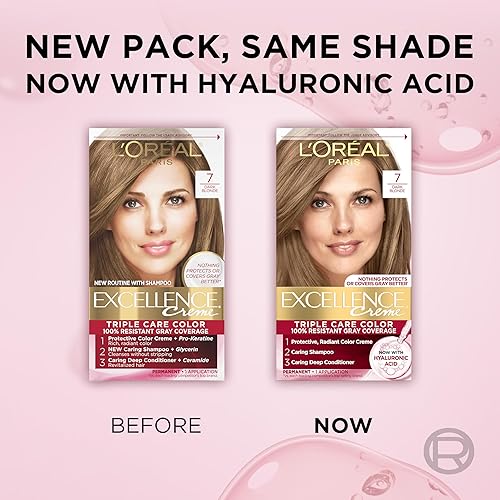 Miniatura 70 de L'Oreal Paris Excellence Creme - Coloración permanente para el cabello, rubio natural extraclaro 02, 100 % de cobertura de canas, paquete de 1