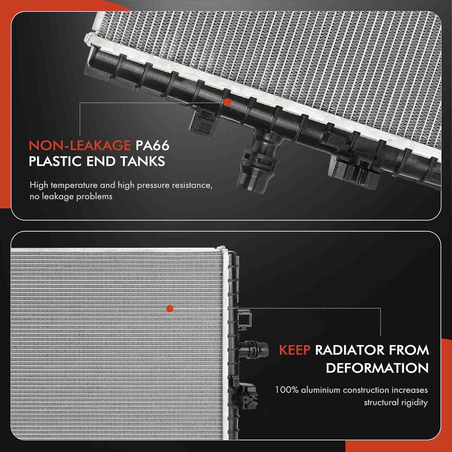 A-Premium Engine Coolant Radiator Assembly Compatible with Tesla Model 3 2021-2023, Model Y 2020-2023, Replace# 149417500A
