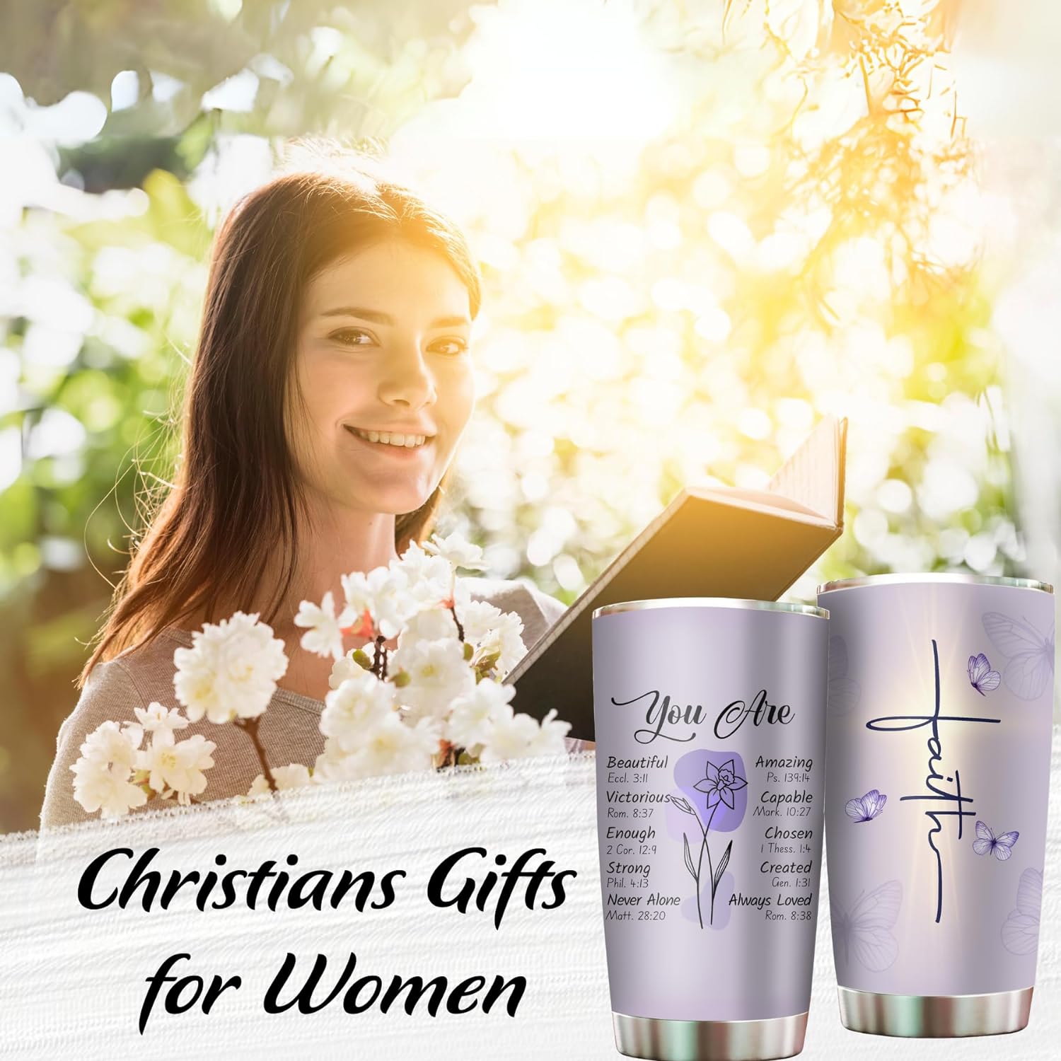 Inspire and Sip: The Perfect 20oz Christian Tumbler for Women