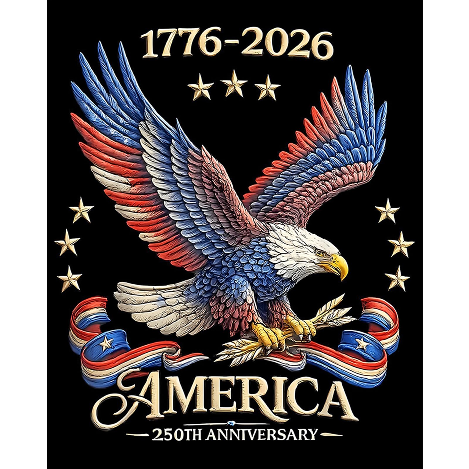 Poetrydraw Independence Day-1 Eagle America 5D Diamond Art Kit 15.74X19.68inch Diy Rhinestone Painting For Adults & Beginners Home Wall Decor Gift