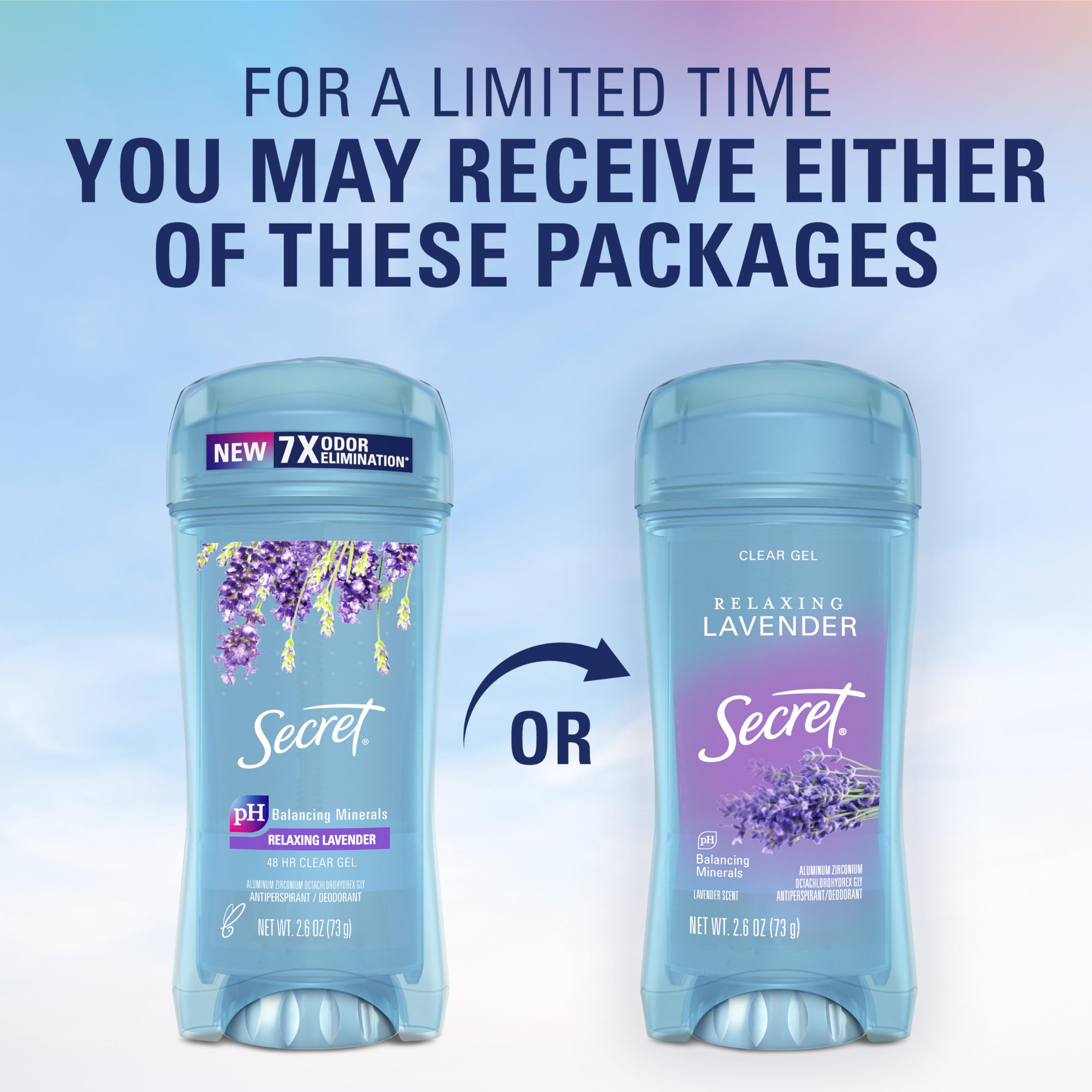 Secret Scent Expressions Crystal Clear Gel antyperspirant dezodorant, Ooh La La Lavender - 2,7 oz (dezodoranty)