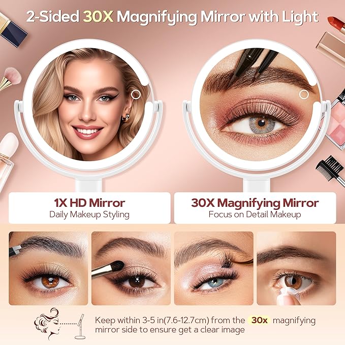 Espejo de Vanidad con Luces B Beauty Planet, 30X Aumento miniatura 4