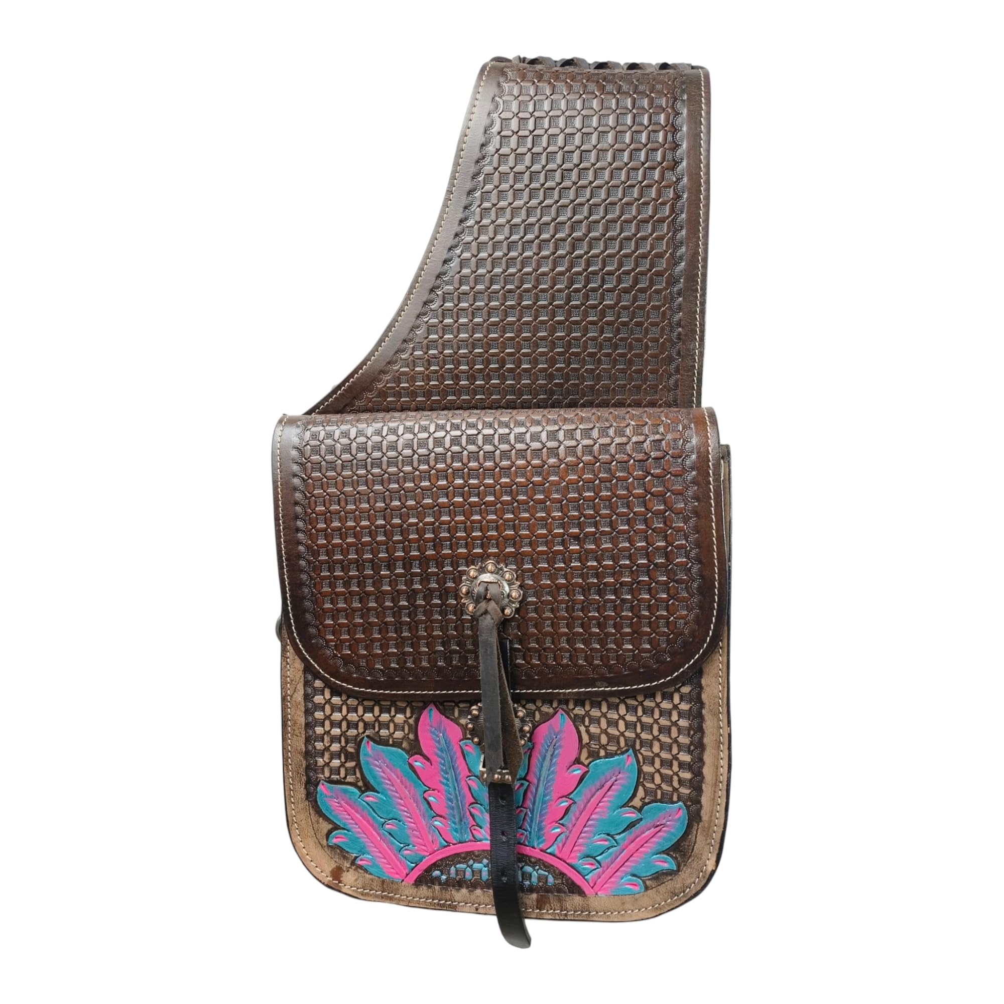 Sacoches De Selle Cuir Vintage Pour Cheval - Style Western - Fait Main Inde