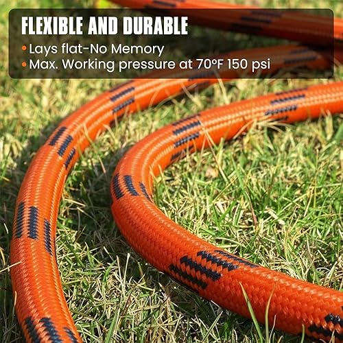 Miniatura 3 de Manguera de jardín flexible de 58 x 50 pies, manguera de agua ligera no expandible, con rociador de 10 patrones, para todo tipo de clima, duradera,