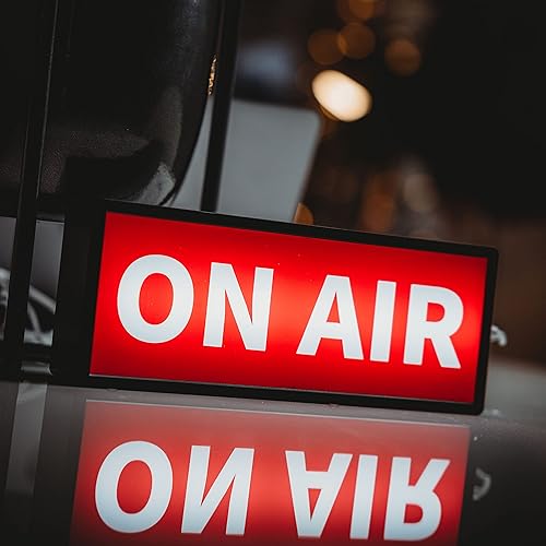 Miniatura 5 de NPW On Air Sign - Luz LED retro, luz de estudio de grabación (Youtube, podcast, Twitch, llamadas de zoom, oficina, WFH, transmisión, transmisión),