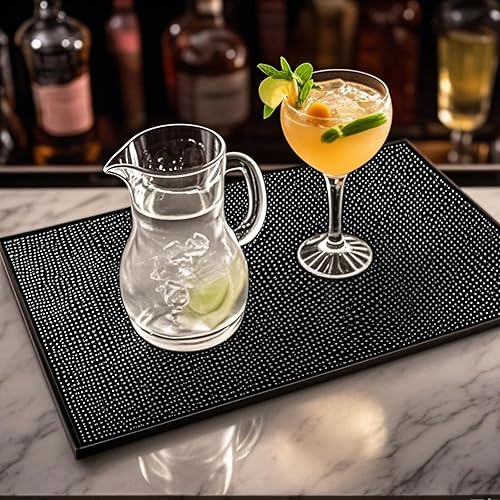 Miniatura 6 de HOZEON Paquete de 2 tapetes de goma de 12 x 6 pulgadas, tapetes de goma antideslizantes para encimera, bar, cocina, restaurante, camarero, hotel,