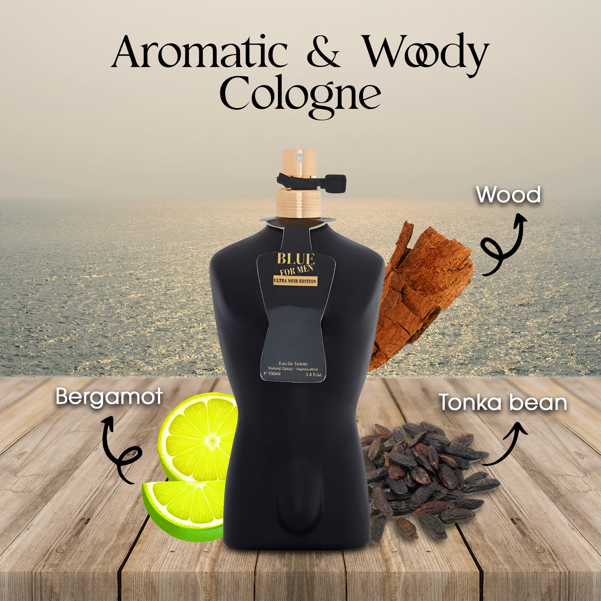 Amazon.com : AFLUXE Blue Men Ultra Noir Edtion Sensual Woody