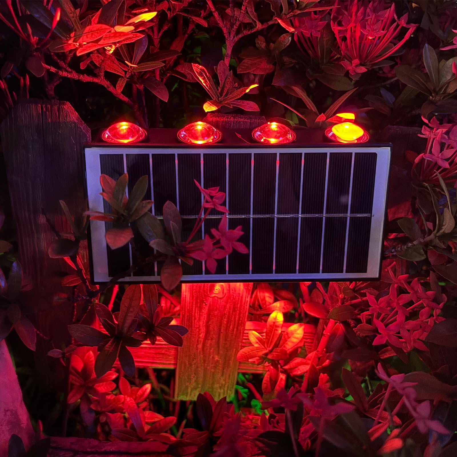 RGB-Solarleuchten für den Außenbereich, nach oben und unten, farbige Wandleuchte (statisch, dynamisch), wasserdicht, IP65, 8 Lampenperlen [oben 4 + unten 4], wechselnde Beleuchtung für Hof
